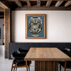 Pop Tiger shown framed by Crum Art