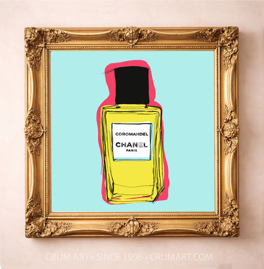 Coquette Print -  Chanel Coromandel Perfume Pop Art Print | Betsy Crum Art