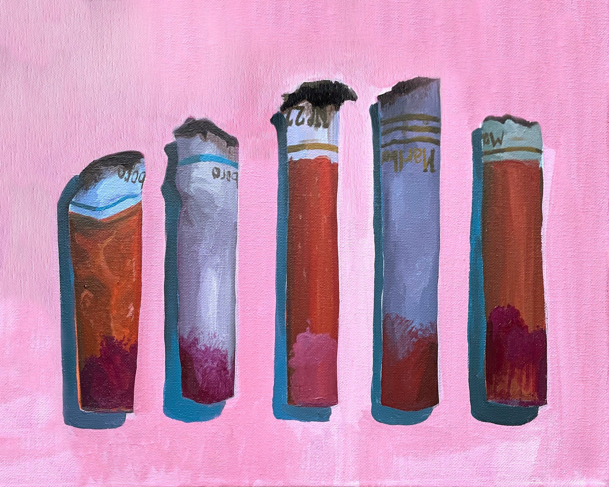 Cigarette Romance Art Print – Pink Marlboro Art Weirdcore Wall Decor | Caya Crum Art Crum Art