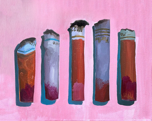 Cigarette Romance Art Print – Pink Marlboro Art Weirdcore Wall Decor | Caya Crum Art Crum Art