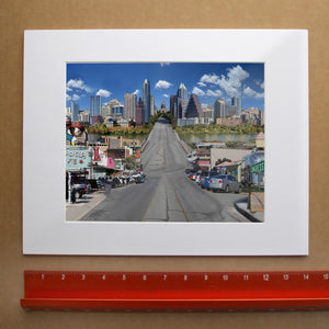 South Congress Beatles Austin print by Caya Crum — horizontal room scene