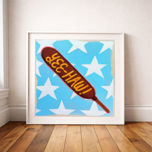 Texas State Fair Art Print - Corn Dog Pop Art | Caya Crum