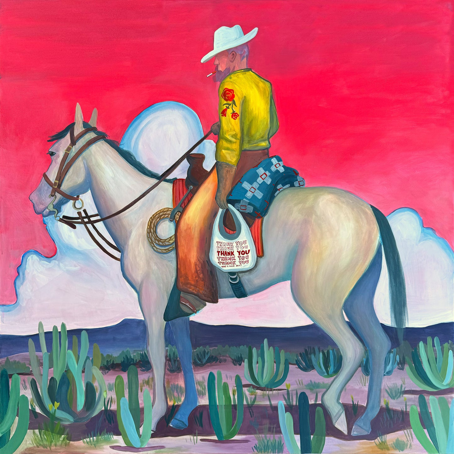 Cowboy Art Thank You Horse Print | Caya Crum Art Crum Art