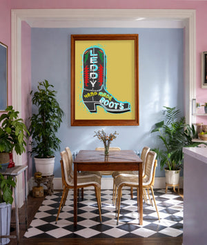 Fort Worth Crazyleddys shown framed by Crum Art