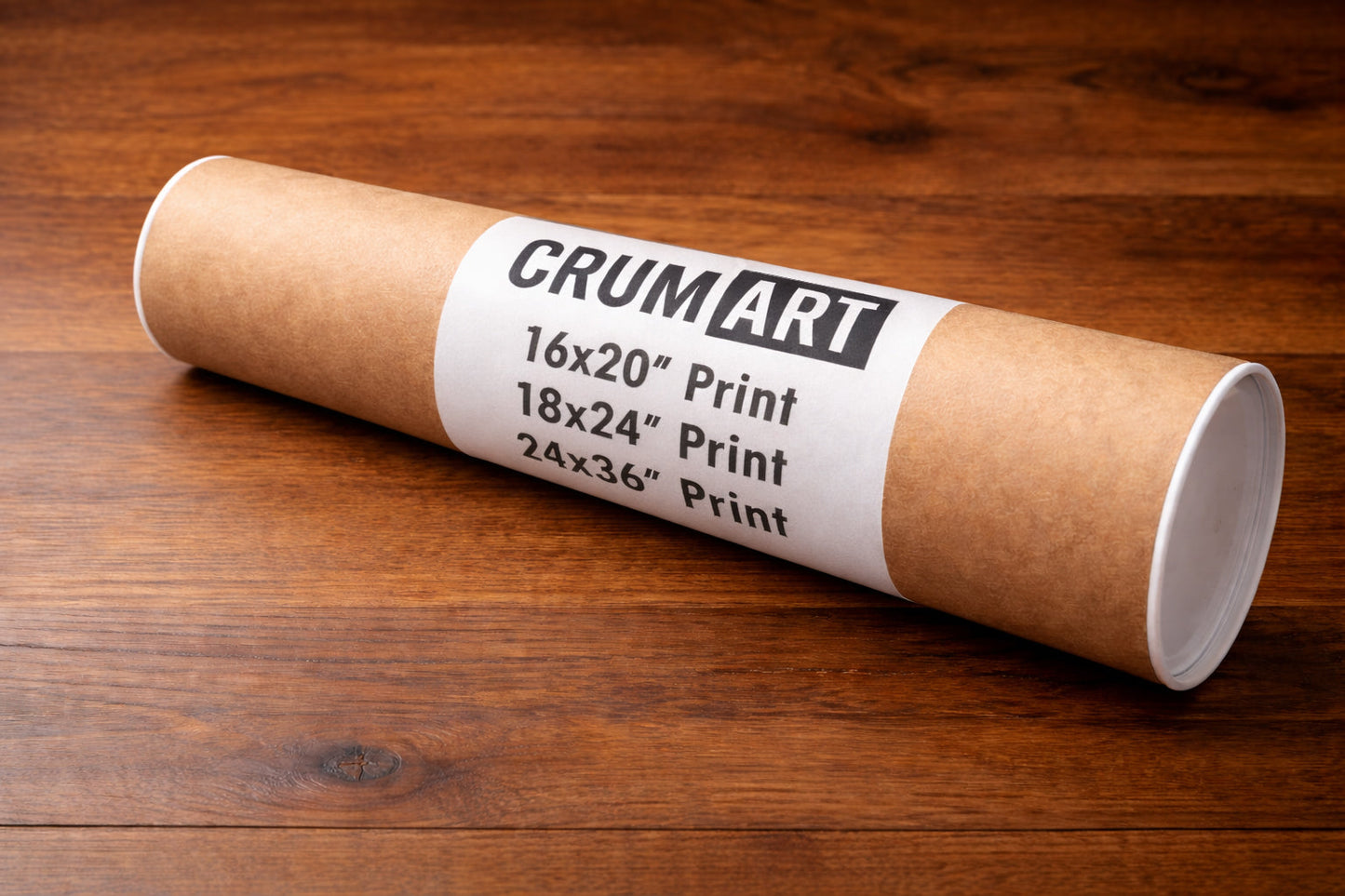 Crum Art tube that large prints are shipped in.