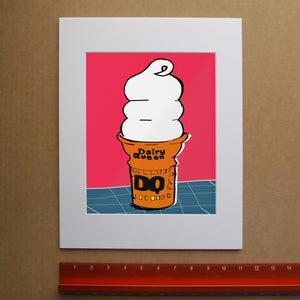 Ice Cream Art Print - Matisse Style Pop Art Ice Cream Cone | Betsy Crum