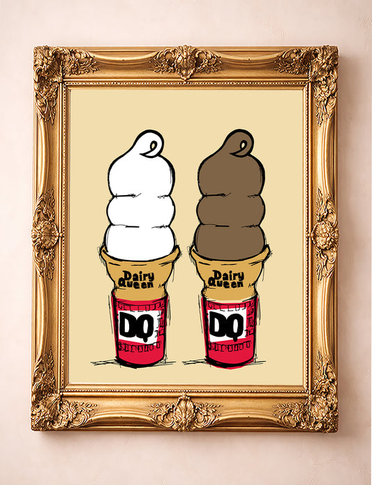 Ice Cream Pop Art Print | Ice Cream Decor | Betsy Crum Art