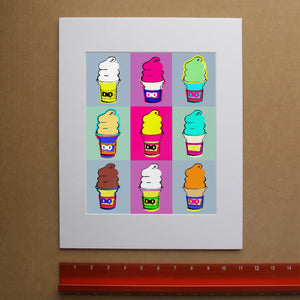 Ice Cream Art Print - Colorful Ice Cream Pop Art | Betsy Crum