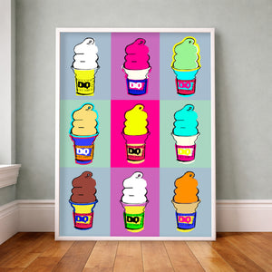 Ice Cream Art Print - Colorful Ice Cream Pop Art | Betsy Crum