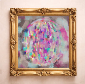 Disco Ball Wall Art by Crum Art, a matted archival art print inspired by vintage disco lights, dreamy color, and a little dance-floor nostalgia. This museum quality print is made right here in Texas.