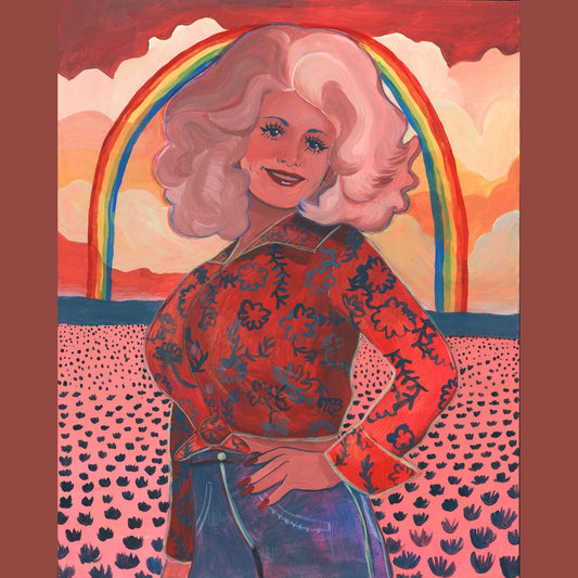 Dolly Parton Art Print | Round Top Art and Decor | Caya Crum Crum Art