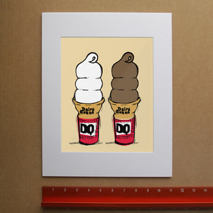 Ice Cream Pop Art Print | Ice Cream Decor | Betsy Crum Art