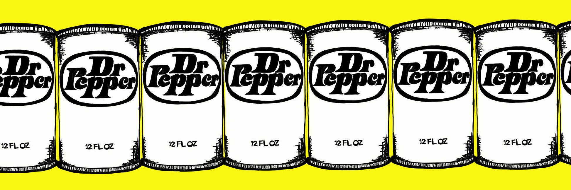 Dr Pepper Art - Long Skinny Can Print 12x36 | Betsy Crum Art