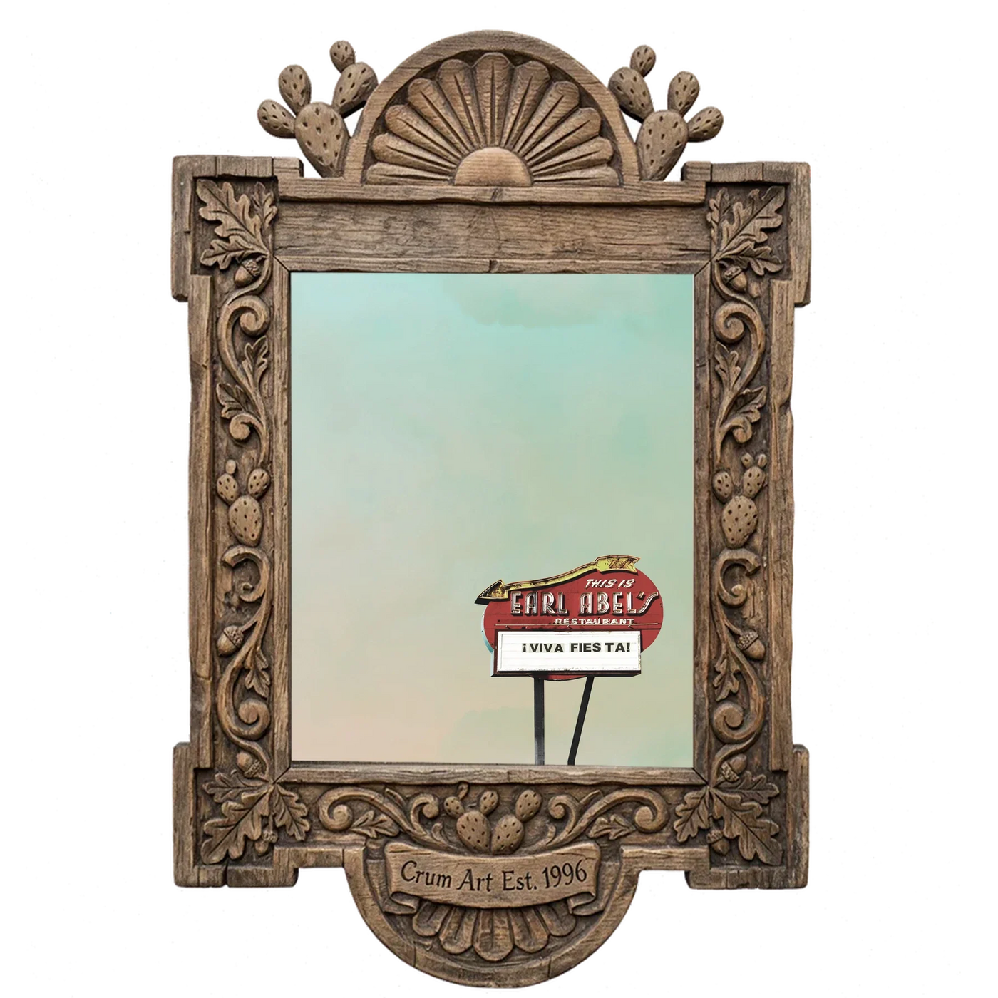 Earl Abel's Marquee — San Antonio art print by Betsy Crum in a carved wood frame