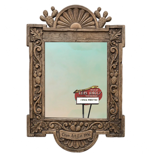 Earl Abel's Marquee — San Antonio art print by Betsy Crum in a carved wood frame
