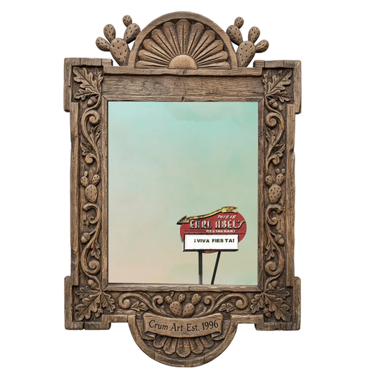 Earl Abel's Marquee — San Antonio art print by Betsy Crum in a carved wood frame