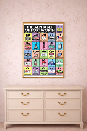 Fort Worth Art Prints — Fort Worth Alphabet Print and Nursery Decor | Betsy Crum Art