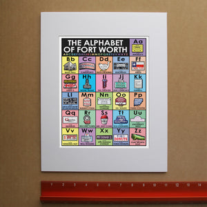 Fort Worth Art Prints — Fort Worth Alphabet Print and Nursery Decor | Betsy Crum Art