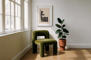 I Left My Heart Fort Worth art print by Betsy Crum — framed with velvet mat