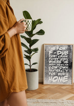Fort Worth Nicknames Fort Worth art print by Betsy Crum — framed with velvet mat