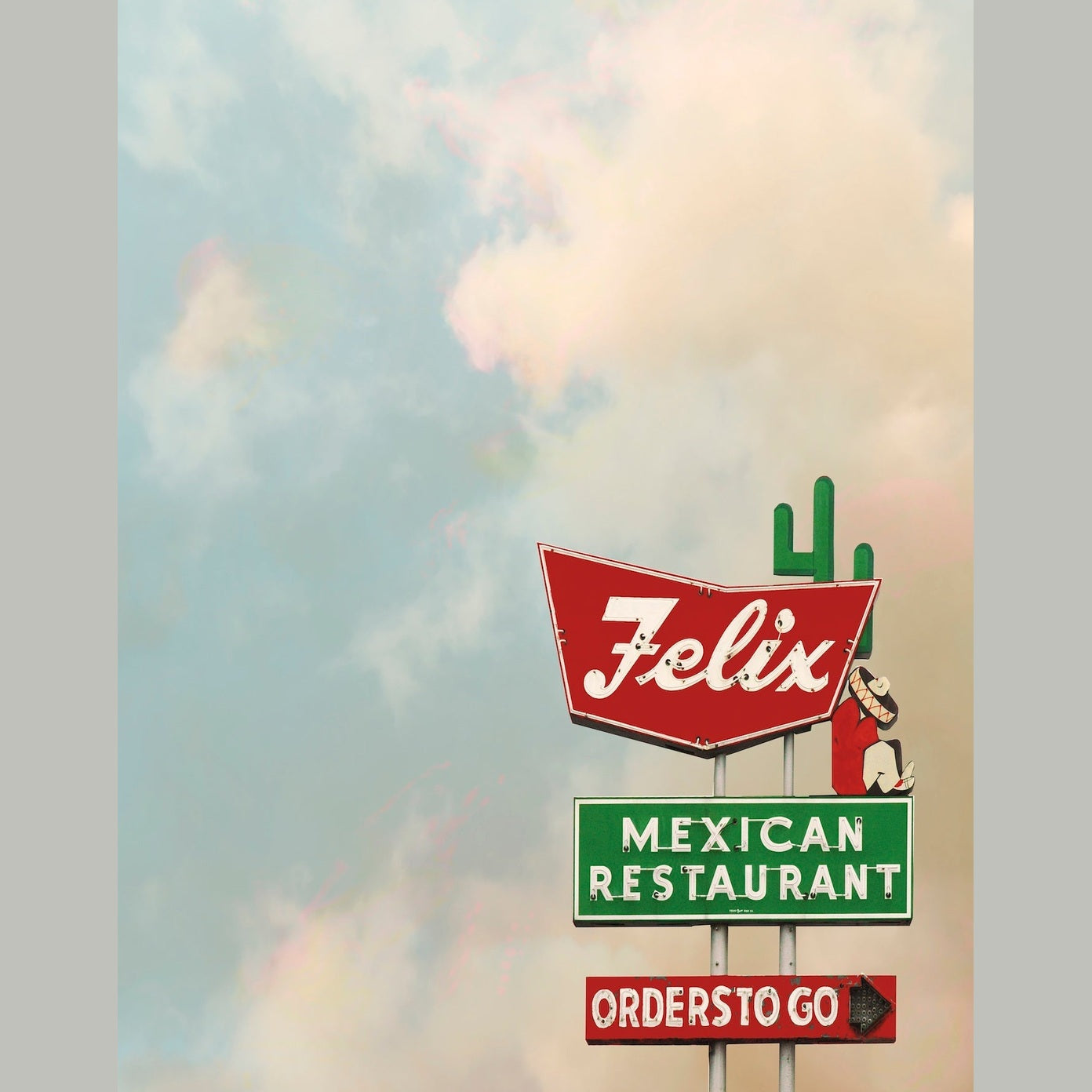 Felix Restaurant Houston Art Print — Texas Sky and Clouds Wall Art | Betsy Crum Art Crum Art