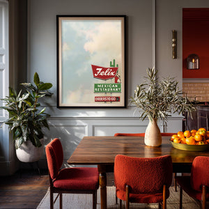 Felix Restaurant Houston shown framed by Crum Art