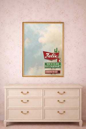 Felix Restaurant Houston shown framed by Crum Art