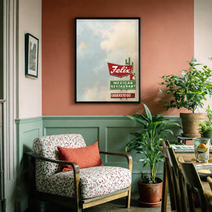 Felix Restaurant Houston shown framed by Crum Art