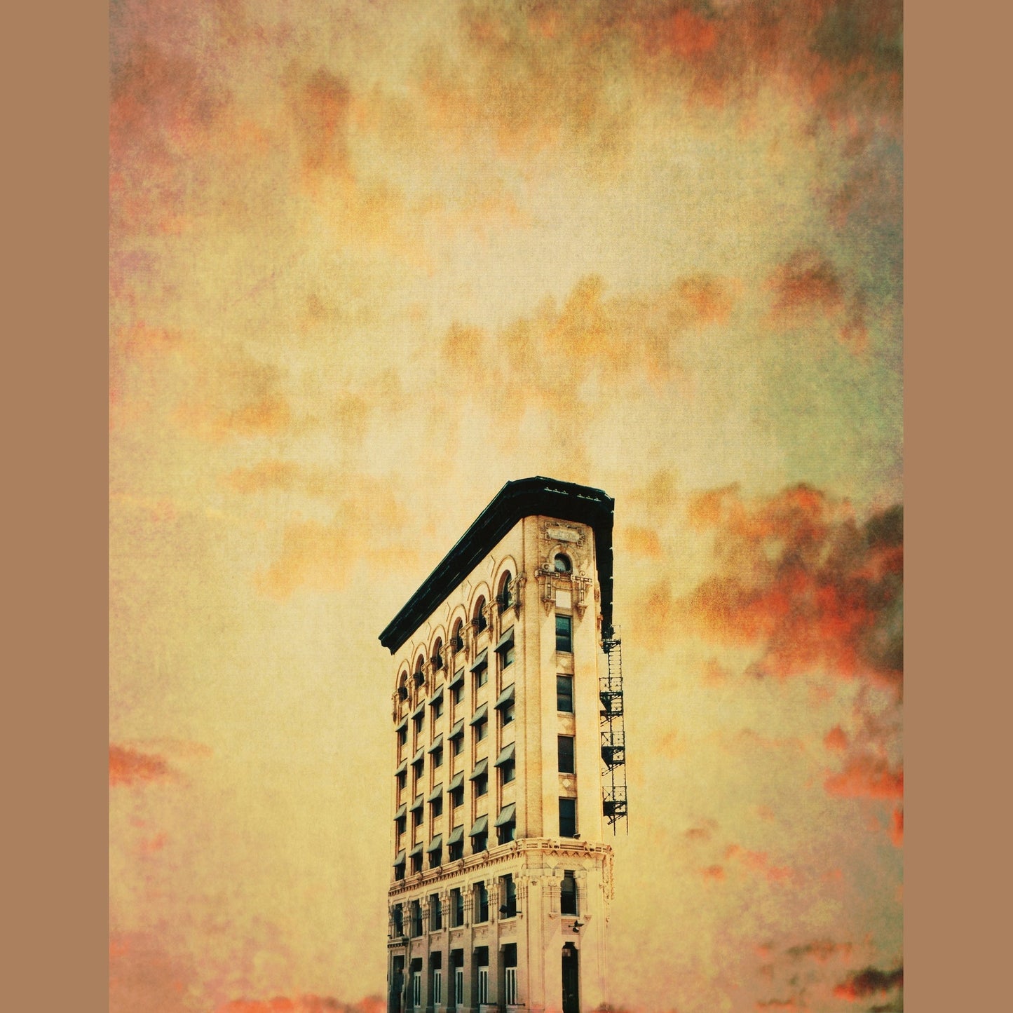 Flat Iron Building Fort Worth Sky Print | Betsy Crum | Crum Art Crum Art