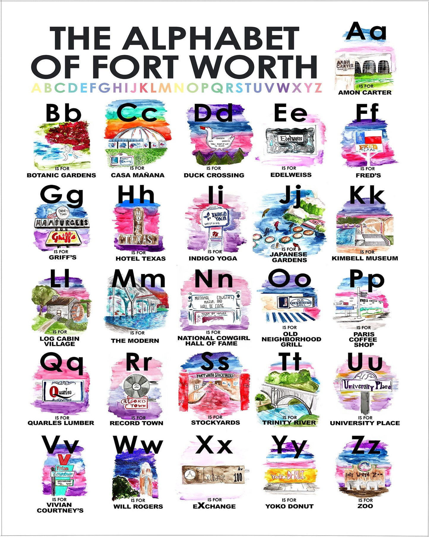 Fort Worth Art — Alphabet of Fort Worth Art and Decor | Caya Crum Art Crum Art
