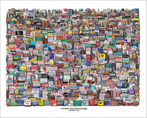 Fort Worth Art Prints — Fort Worth Signs and Landmarks NEW ish Photomontage | Carl Crum Art Crum Art