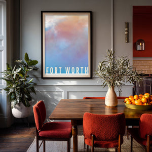 Fort Worth Fortworthwatergardens16X20 shown framed by Crum Art