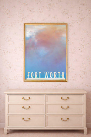 Fort Worth Fortworthwatergardens16X20 shown framed by Crum Art