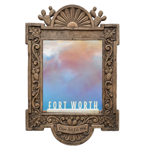 Water Gardens Close Up — Fort Worth art print by Betsy Crum in a carved wood frame