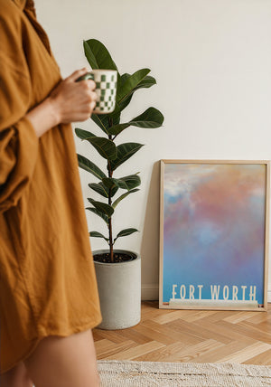 Water Gardens Close Up Fort Worth art print by Betsy Crum — framed with velvet mat