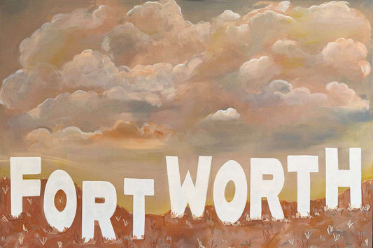 Fort Worth Texas Hollywood Sign Art Print | Betsy Crum art print by Betsy Crum