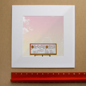 Fort Worth Restaurant Sign Art Print by Betsy Crum, inspired by Partons Pizza, old neighborhood restaurants, and the soft color and city nostalgia that make this a natural fit for kitchens and gallery walls, available at crumart.com. This museum quality print is made right here in Texas.