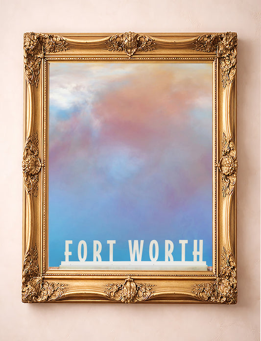 Fort Worth Art Prints — Fort Worth Decor Water Gardens Print with a Texas Sky Print | Betsy Crum Art