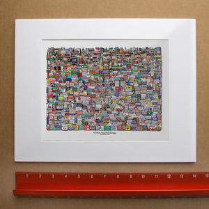 Signs & Landmarks New Fort Worth art print by Carl Crum — with white mat