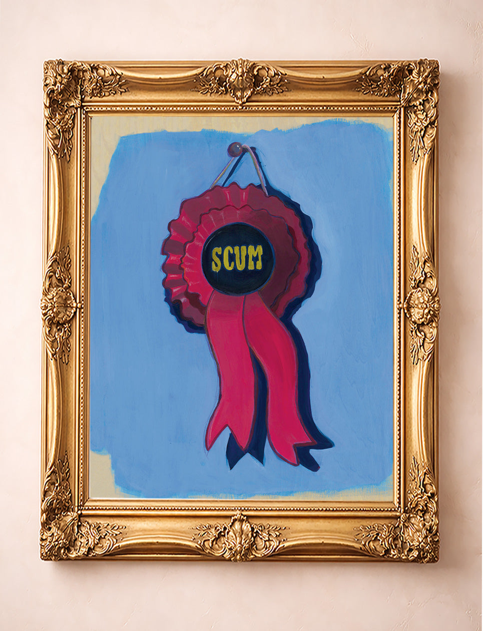 Best In Show Scum Ribbon shown framed by Crum Art