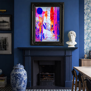 Greco-Roman Pop Art Print - Colorful Bathing Goddess | Caya Crum
