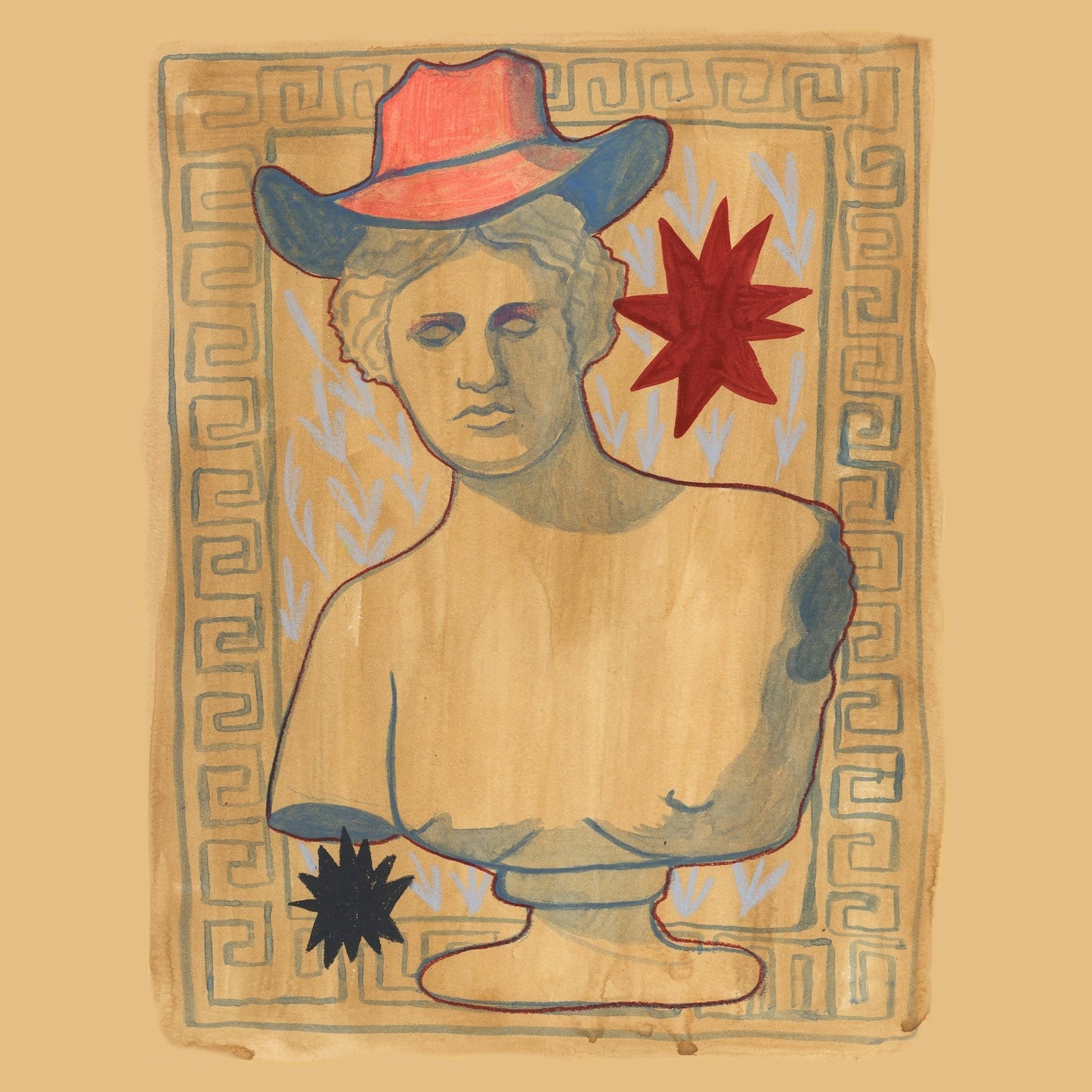 Greco Roman Cowgirl Bust Print | Neoclassical Decor | Caya Crum Crum Art