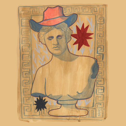 Greco Roman Cowgirl Bust Print | Neoclassical Decor | Caya Crum Crum Art