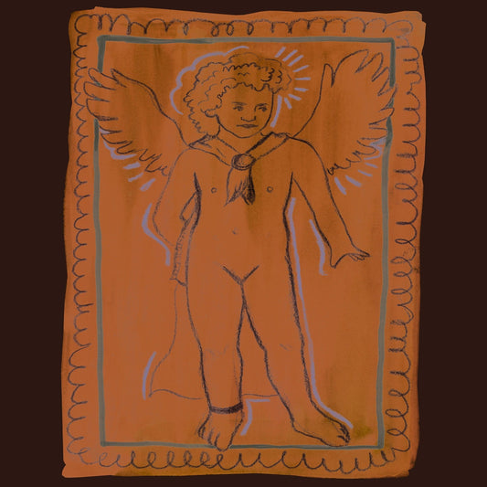 Greco Roman Cupid Print | Coquette Decor | Caya Crum Art Crum Art