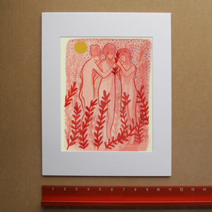 Greco Roman Art Print - Classical Maidens Dancing by Caya Crum