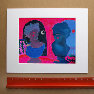 Greco Roman Art Print - Hot Pink Pop Art by Caya Crum