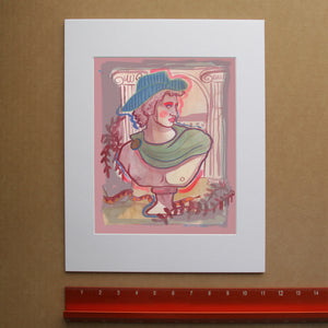 Wall Decor - Greco Roman Cowboy Print of a Painting by Caya Crum