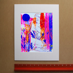 Greco-Roman Pop Art Print - Colorful Bathing Goddess | Caya Crum