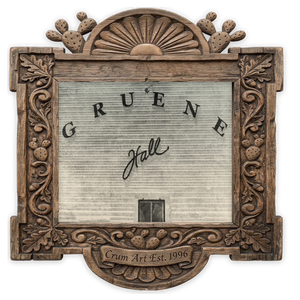 Texas Art | Gruene Hall | Betsy Crum — art print in a carved wood frame, Crum Art
