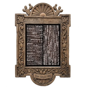 Houston Streets NSEW — art print in a carved wood frame, Crum Art